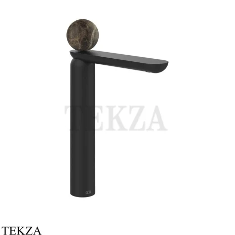 Gessi Perle Смеситель для раковины высокий, с донным клапаном 74153-299, черный матовый