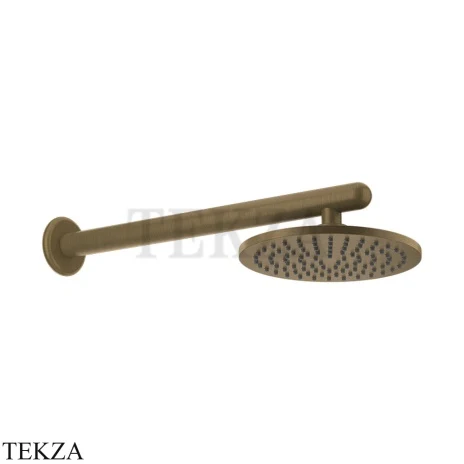 Gessi Goccia Верхняя лейка с кронштейном D20 см 33655-713, Antique Brass
