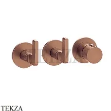 Gessi INCISO SHOWER Термостатический смеситель, 2 потока, внешняя часть 58334-708, Copper Brushed
