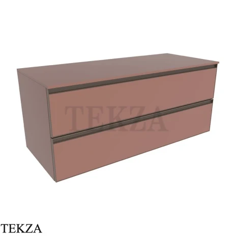 Flaminia Cubika тумба под раковину подвесная 120×50×50 см, 2 ящика, розовый Rosa Vintage матовый