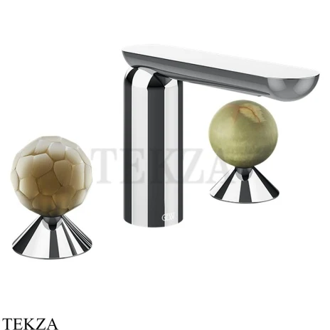 Gessi Perle Смеситель для раковины на 3 отв., без гарнитура 74455-031, хром глянец