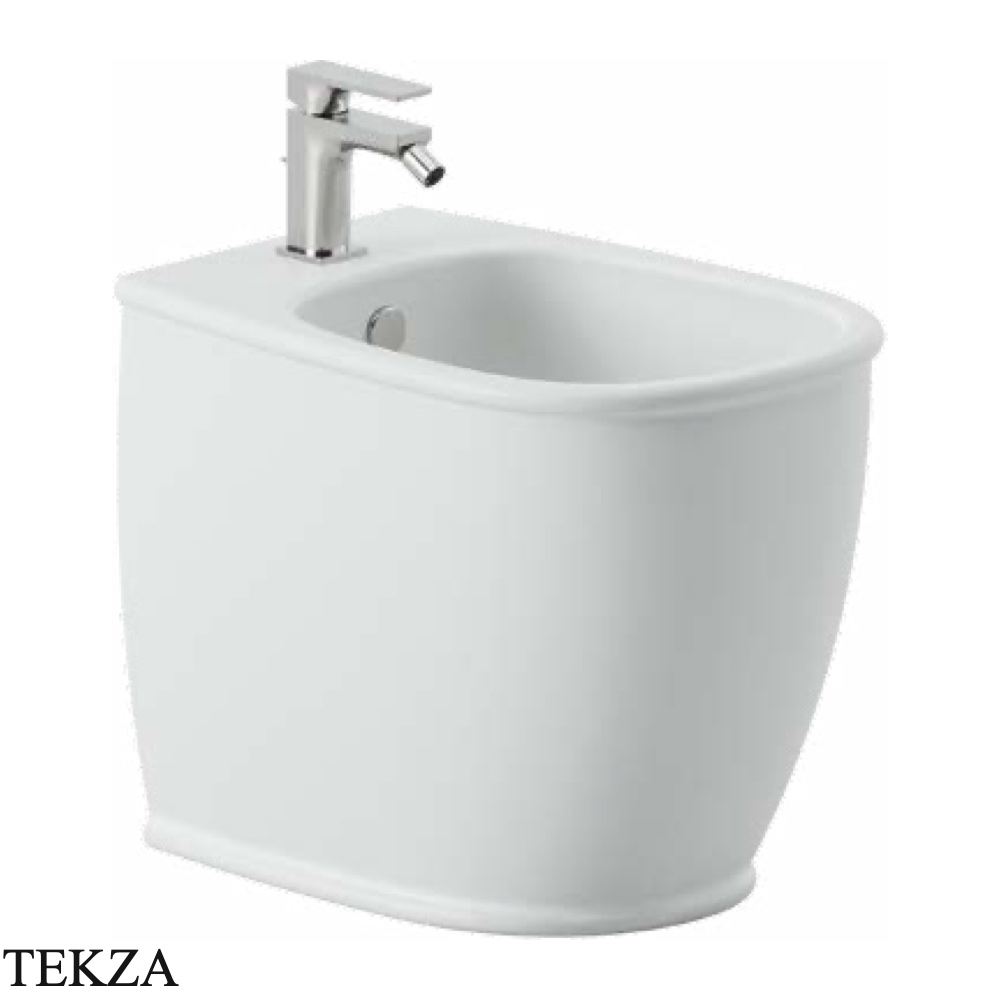 ArtCeram Atelier биде напольное приставное с 1 отверстием под смеситель ATB002 01 00 *1, белый глянец