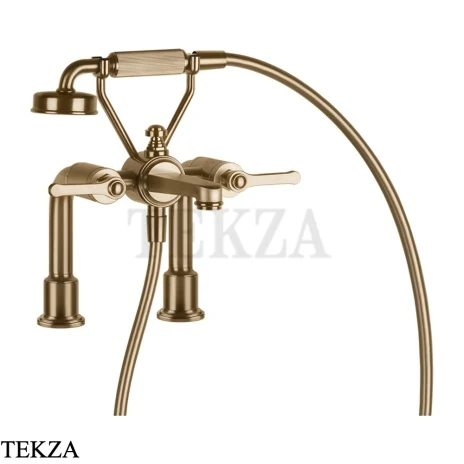 Gessi VENTI20 Смеситель для ванны на борт с гарнитуром 65115-726, Warm Bronze Br. PVD