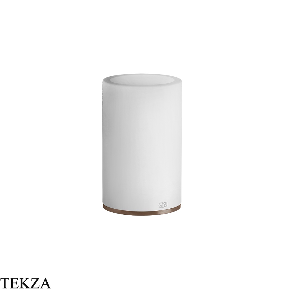 Gessi 316 ACCESSORIES Стакан для зубных щеток настольный, композит белый 54731-708, Copper Brushed PVD