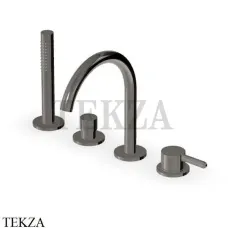 Zucchetti Isy22 Смеситель на борт ванны с душевым гарнитуром ZIS532.C50, metal black