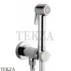 Bossini PALOMA BRASS Гигиенический душ с прогрессивным смесителем, шланг CROMOLUX E37007B.030, хром глянец