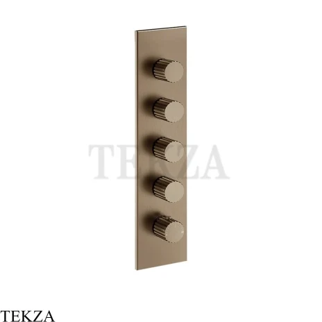 Gessi Incastri Термостат для душа 4 потока, внешняя часть 75318-761, бронза Coffee