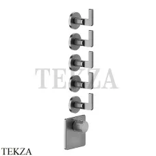 Gessi INCISO WELLNESS Термостат 5 выходов, внешняя часть 58220-706, Black Metal