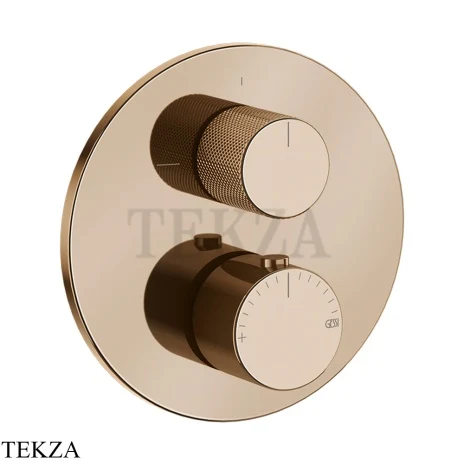 Gessi ANELLO Термостат для душа, 2 потока, внешняя часть 63135-030, Copper PVD