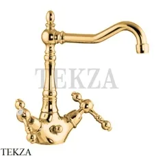 FIMA Carlo Frattini EPOQUE Смеситель для раковины, с донным клапаном F5061OR, золото глянец