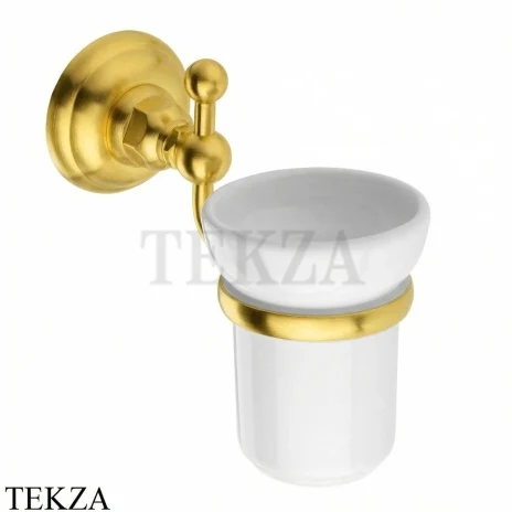 Nicolazzi Classici Стакан настенный, керамика белая 1488SG, Satin Gold