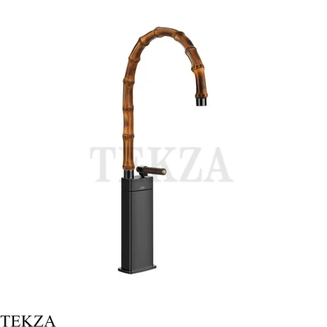 Gessi Jacqueline Смеситель для раковины высокий, без донного клапана 77237-706, black хром глянец