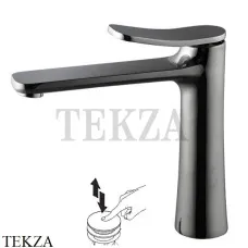 FIMA Carlo Frattini FLO Смеситель для раковины с донным клапаном, F3801LCS, Brushed black chrome