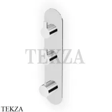 Zucchetti Gill Термостат для душа на планке, 2 потока, внешняя часть ZGL664, хром глянец