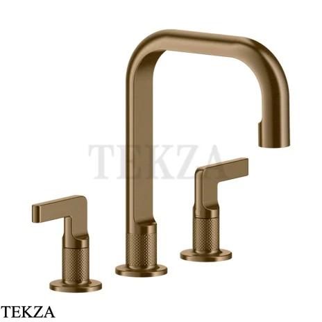 Gessi INCISO Смеситель для раковины средний, с донным клапаном 58013-791, Deep Bronze Br. PVD