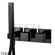 FIMA Carlo Frattini FIT Термостат на 2 потока, с гарнитуром, F3989X9NS, черный матовый