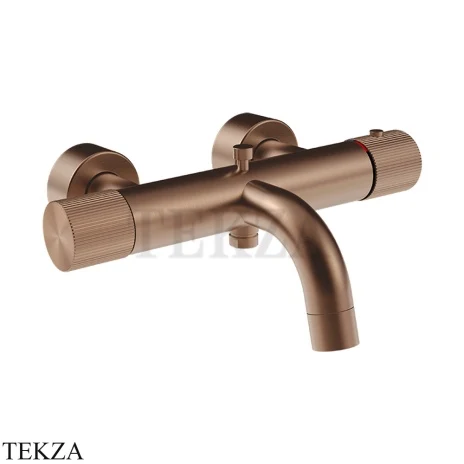 Gessi Habito RIGATO Термостатический смеситель для ванны с изливом 70513-708, Copper Brushed PVD