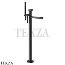 Gessi ANELLO Смеситель для ванны напольный, с гарнитуром 63328-706, Black Metal