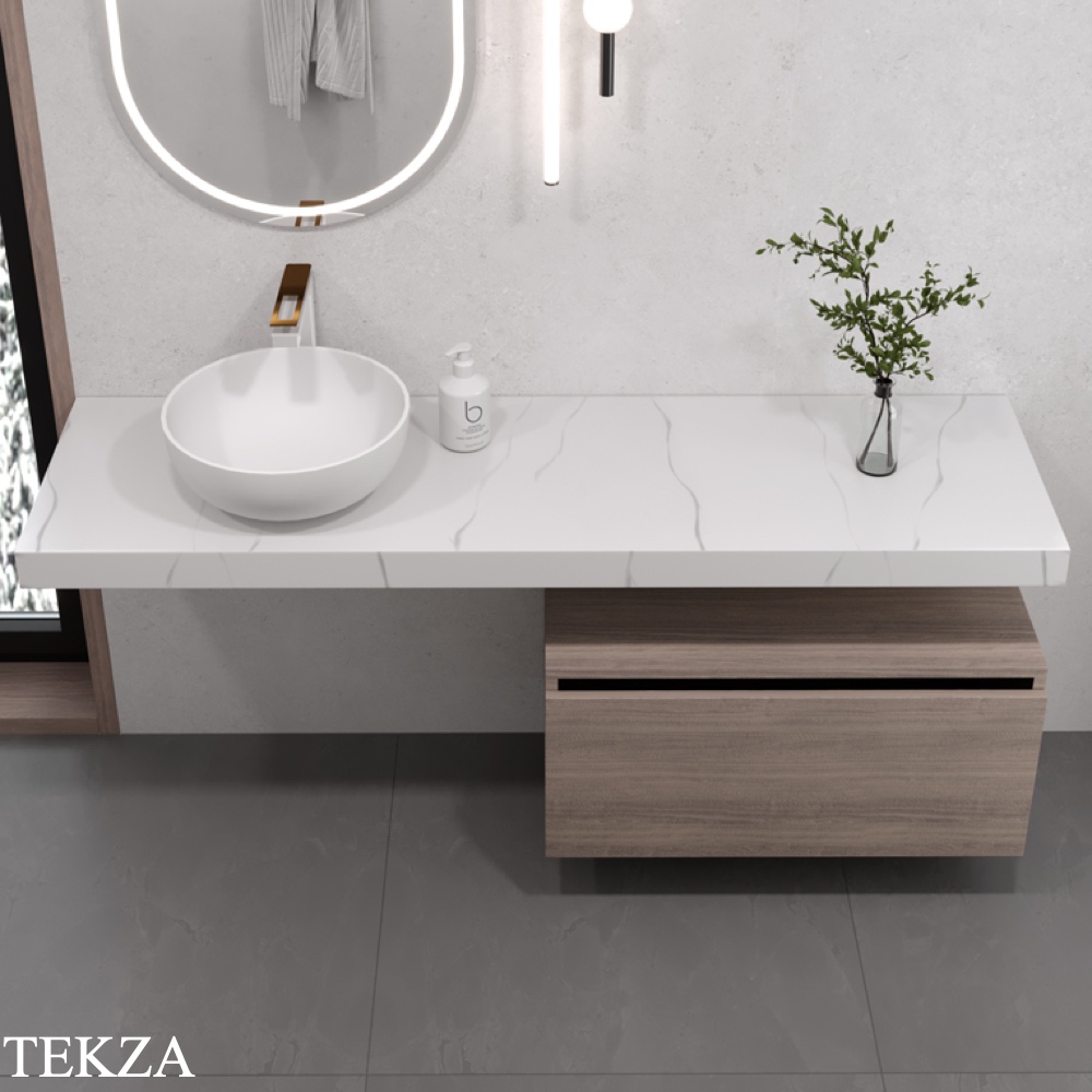 ARMADI ART FLAT Тумба-ящик под столешницу 897-080-L, LIGHT OAK (светлый дуб), матовый