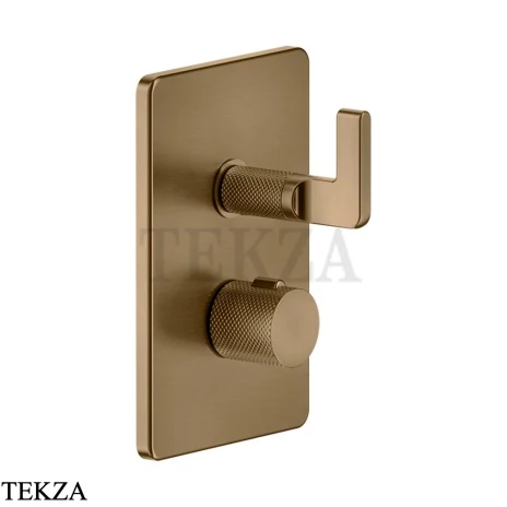 Gessi INCISO SHOWER Термостатический смеситель, 3 потока, внешняя часть 58136-791, Deep Bronze Br. PVD