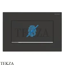 Geberit Sigma30 Клавиша смыва защита от отпечатков 115.893.14.1, черный матовый/хром глянец