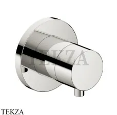 Keuco IXMO Comfort Вентиль запорный, переключатель на 2 потока, круг, внешняя часть 59557051001, Никель шлифованный