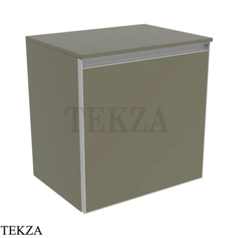 Flaminia Cubika тумба под раковину подвесная 50×37×50 см, 1 дверца, зелёный Verde Palude матовый
