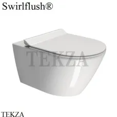 GSI Kube X Унитаз подвесной ”Swirlflush” 9415FR211, сиденье микролифт slim, белый глянец