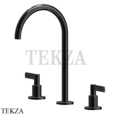 Newform Blink Chic Смеситель для раковины высокий, без гарнитура 71002.01.093, Черный матовый