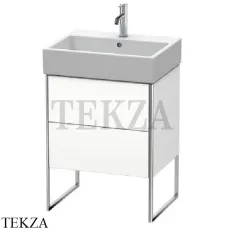 Duravit XSquare Тумба напольная под раковину XS447301818, 2 выдвижных ящика, белый матовый