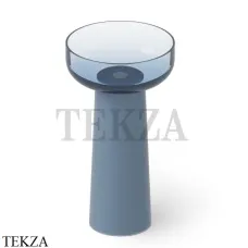 Dea Design Pedestal Basin Раковина напольная круглая Glasstech DD2027 480 R7, Royal Blue R7