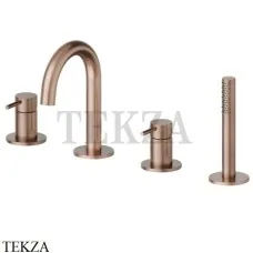 Newform X-Steel 316 Смеситель на борт ванны с гарнитуром 69682XC.59.067, PVD Brushed copper bronze