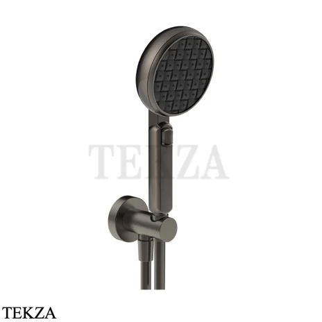 Gessi Haute Culture Shower Душевой комплект, держатель, шланг 1,50 см 57123-707, black хром Brush