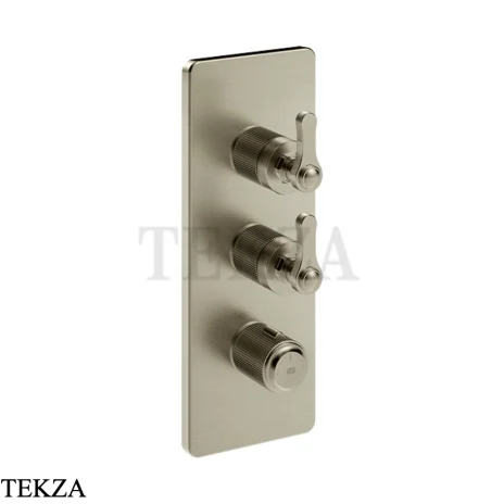 Gessi VENTI20 Термостат для душа, 2 потока, внешняя часть 65200-149, Finox Brushed Nickel