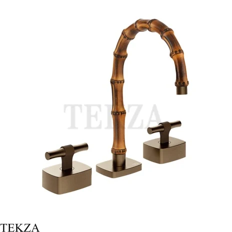Gessi Jacqueline Смеситель для раковины на 3 отв., без донного клапана 77013-761, бронза Coffee