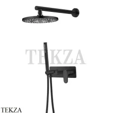 Boheme SPECTRE Смеситель для душа, ручной душ, верхняя лейка 454-B, черный матовый