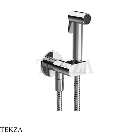 Gessi Гигиенический душ с запорным узлом, выводом воды и держателем 45226-031, хром глянец