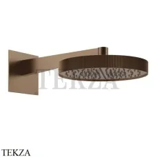 Gessi Inverso RIGATO Верхняя душевая лейка с кронштейном 30 см 63568-708, Copper Br. PVD
