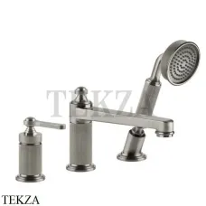 Gessi VENTI20 Смеситель на борт ванны, с гарнитуром 65037-149, Finox Brushed Nickel