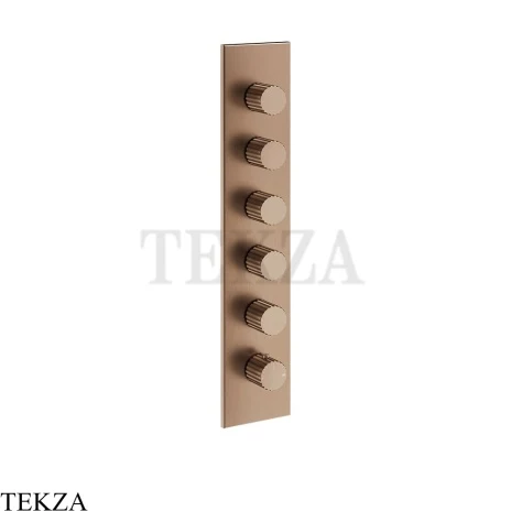 Gessi Incastri Термостат для душа 5 потоков, внешняя часть 75320-708, медь Brushed