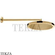 Bossini  APICE Верхний душ с настенным кронштейном 400 мм H70430I.043, Золото Satined