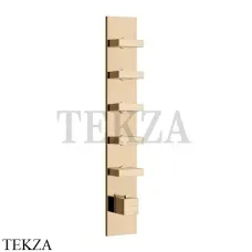 Gessi Rettangolo Wellness Термостат 5 выходов, внешняя часть 43030-735, Warm Bronze