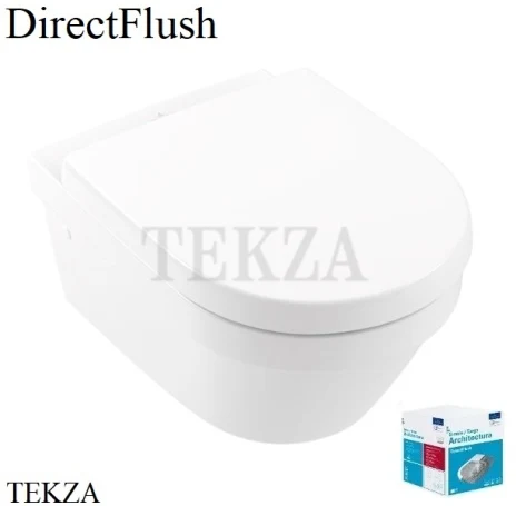 Villeroy & Boch Architectura Унитаз подвесной (комплект 4694HR01) без ободка, сиденье микролифт, белый глянец