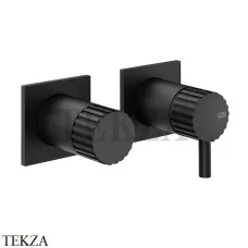 Gessi Incastri Смеситель для душа 2 потока, внешняя часть 75038-299, Matte Black
