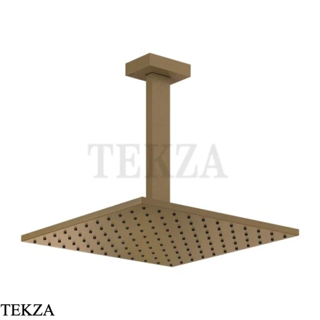 Gessi Rettangolo shower Верхний душ с потолочным кронштейном 15186-713, Antique Brass