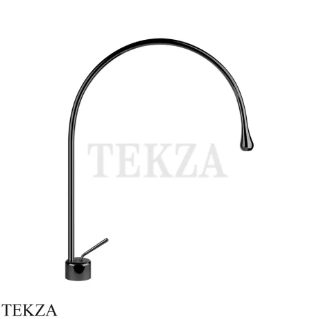 Gessi Goccia Смеситель для раковины высокий, без сливного гарнитура 33603-706, Black Metal PVD