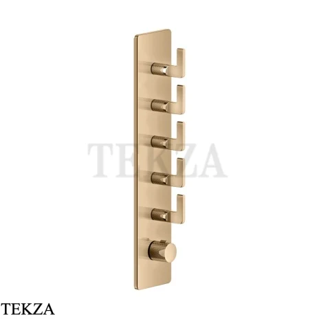 Gessi INCISO WELLNESS Термостат 5 выходов, внешняя часть 58210-735, Warm Bronze PVD