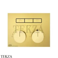 Gessi HI-FI Термостатический смеситель на 3 потока, внешняя часть 63006-246, Gold PVD