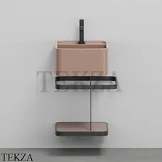 Cielo Les Petites Quadrato Консоль с раковиной LPLAQ35, керамическая полка, Ninfea Cielo Les Petites Quadrato Консоль с раковиной LPLAQ35, керамическая полка, Ninfea
