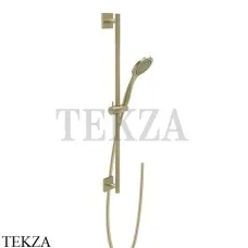 Gessi RILIEVO Штанга в комплекте с душевой лейкой и шлангом 59245-727, Brushed Brass